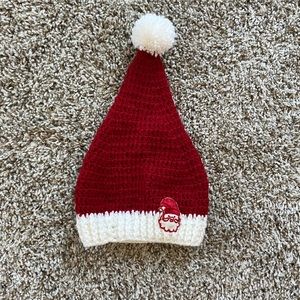 Knit Santa baby hat